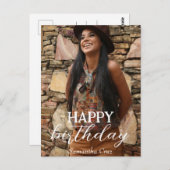 Aangepaste Eenvoudige Verjaardag Stijlvol Plezieri Briefkaart (Voorkant / Achterkant)