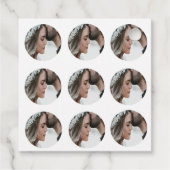 Aangepaste Eenvoudige Voeg Circulaire fotocollage Bedankjes Labels (Achterkant)