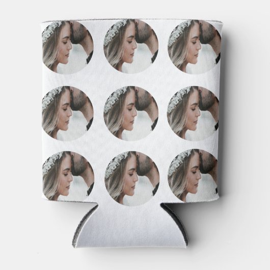 Aangepaste Eenvoudige Voeg Circulaire fotocollage Blikjeskoeler (Voorkant)