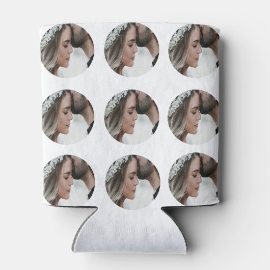 Aangepaste Eenvoudige Voeg Circulaire fotocollage Blikjeskoeler (Achterkant)