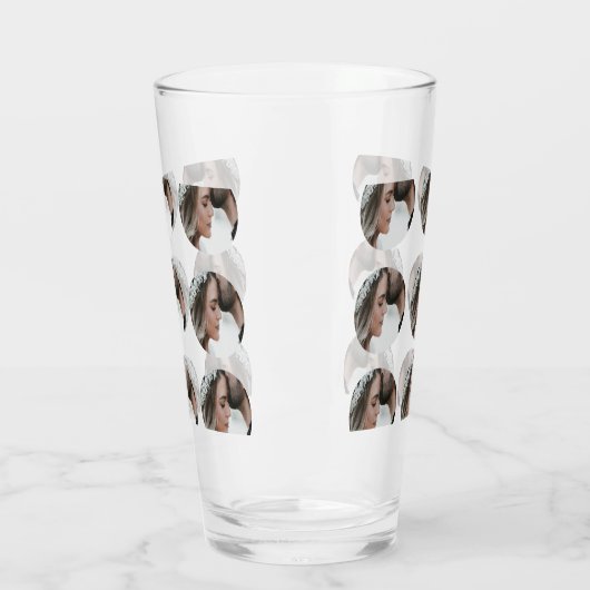 Aangepaste Eenvoudige Voeg Circulaire fotocollage  Glas (Links)