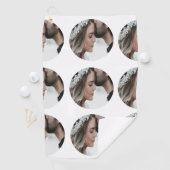 Aangepaste Eenvoudige Voeg Circulaire fotocollage  Golfhanddoek (Insitu)