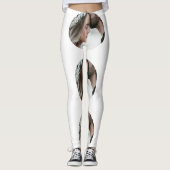 Aangepaste Eenvoudige Voeg Circulaire fotocollage  Leggings (Voorkant)