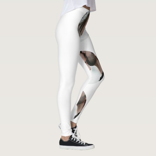 Aangepaste Eenvoudige Voeg Circulaire fotocollage  Leggings (Rechts)
