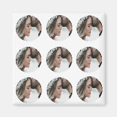 Aangepaste Eenvoudige Voeg Circulaire fotocollage  Magneet (Voorkant)