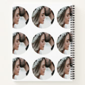 Aangepaste Eenvoudige Voeg Circulaire fotocollage  Notitieboek (Achterkant)