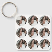 Aangepaste Eenvoudige Voeg Circulaire fotocollage Sleutelhanger (Voorkant)