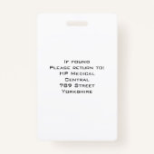 Aangepaste eenvoudige werknemer foto-ID Bedrijfsbe Badge (Achterkant)