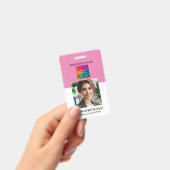 Aangepaste Eenvoudige Werknemersfoto QR-code Bedri Badge (Handheld)