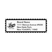 Aangepaste eenvoudige zakelijke logo Bedrijfadres  Etiket (Voorkant)