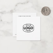 Aangepaste eenvoudige zakelijke Logo QR-code Notitiekaartje (Voorkant / Achterkant in situ)