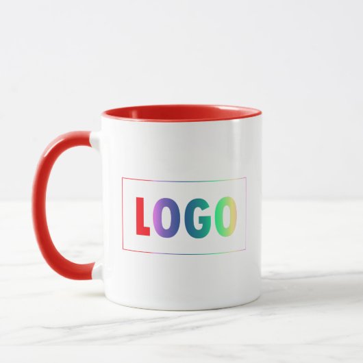 Aangepaste Eenvoudige Zakelijke Logo Sjabloon Mok (Links)