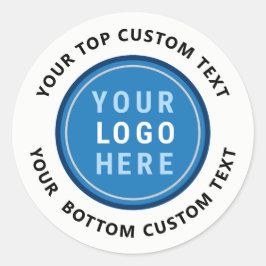 Aangepaste eenvoudige zakelijke Logo-Sjabloon Ronde Sticker