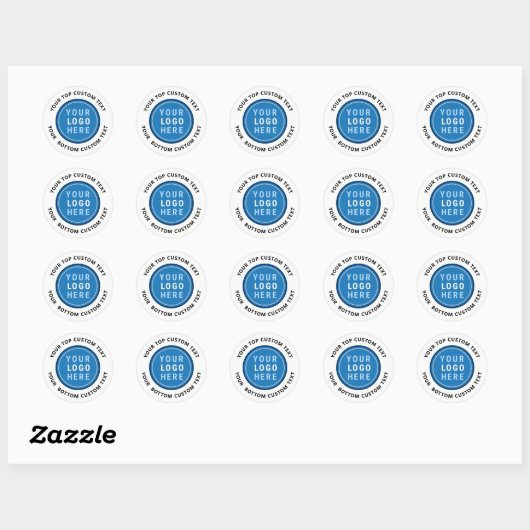 Aangepaste eenvoudige zakelijke Logo-Sjabloon Ronde Sticker (Vel)
