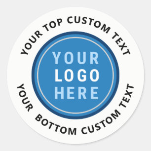 Aangepaste eenvoudige zakelijke Logo-Sjabloon Ronde Sticker
