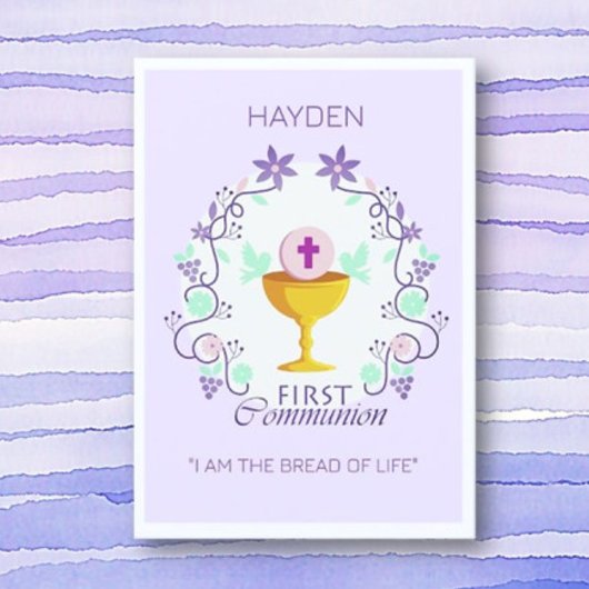 Aangepaste Eerste Communie Zegeningen Kaart