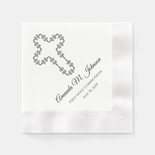 Aangepaste eerste heilige communie servetten (Voorkant)