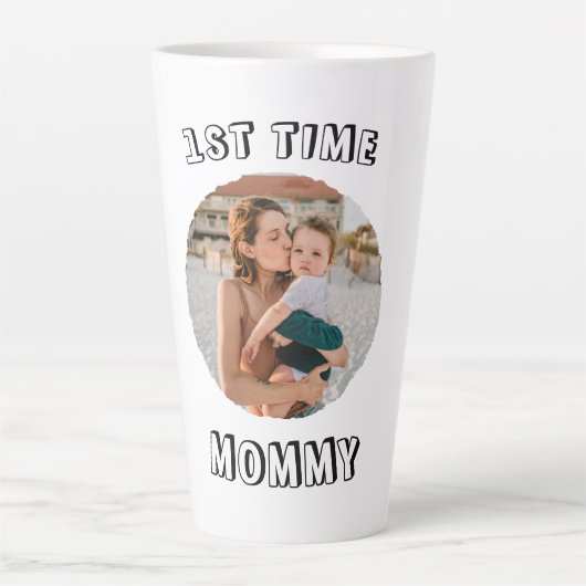 Aangepaste eerste keer 1e moeder Moeder Moeders ka Latte Mok (Voorkant)