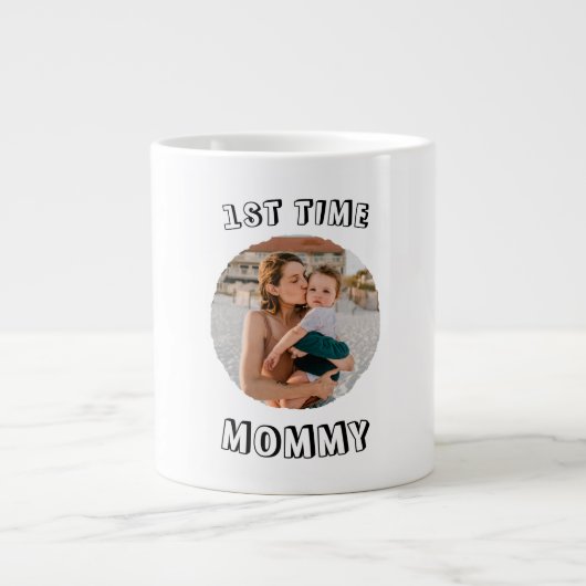 Aangepaste eerste keer 1e moeder Moederdag kaart Grote Koffiekop (Voorkant)