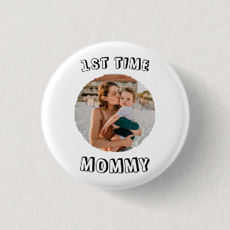 Aangepaste eerste keer 1e Moeder Moeders kaart Ronde Button 3,2 Cm