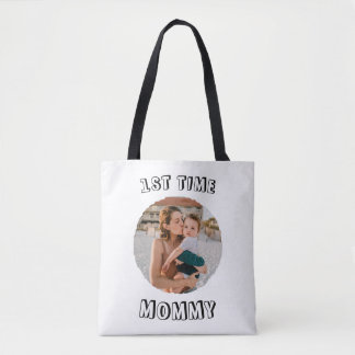 Aangepaste eerste keer 1e Moeder Moedersdag kaart Tote Bag