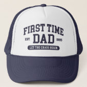 Aangepaste eerste keer papa grappig nieuwe papa Va Trucker Pet (Voorkant)