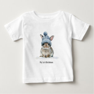 Aangepaste eerste kerst van de baby Bunny Blauwe H