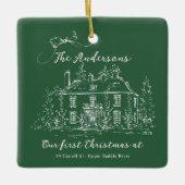 Aangepaste eerste kerstboomornament voor thuis keramisch ornament (Voorkant)