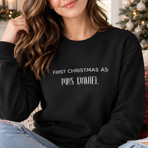 Aangepaste Eerste Kerstmis als Mevrouw Daniel T-shirt
