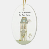 Aangepaste eerste Kerstmis in New Home Keramisch Ornament (Links)