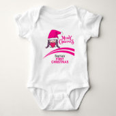 Aangepaste Eerste Kerstmis, Vrolijke Kerstmis Romper (Voorkant)