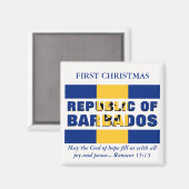 Aangepaste Eerste Kerstrepubliek Barbados Magnet (Voorkant / Achterkant)