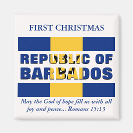 Aangepaste Eerste Kerstrepubliek Barbados Magnet