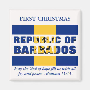 Aangepaste Eerste Kerstrepubliek Barbados Magnet