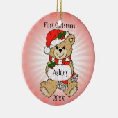 Aangepaste Eerste Kerstversiering Keramisch Ornament (Rechts)