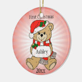 Aangepaste Eerste Kerstversiering Keramisch Ornament (Links)