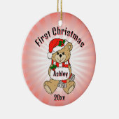 Aangepaste Eerste Kerstversiering Keramisch Ornament (Rechts)