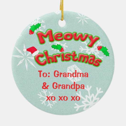 Aangepaste eerste kerstversiering keramisch ornament (Achterkant)