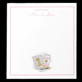 Aangepaste eerste klas leraar waardering wit notitieblok