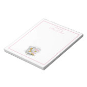 Aangepaste eerste klas leraar waardering wit notitieblok (Linkerzijde)