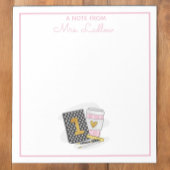 Aangepaste eerste klas leraar waardering zwart notitieblok