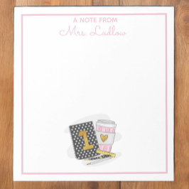 Aangepaste eerste klas leraar waardering zwart notitieblok