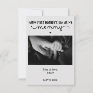 Aangepaste Eerste Moederdag Cute Minimalist Kaart