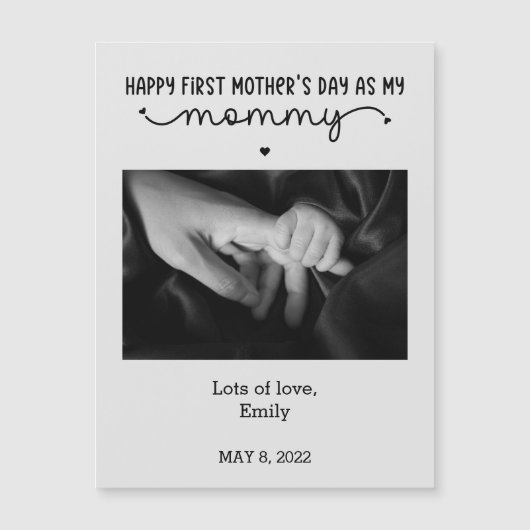 Aangepaste eerste Moederdag-minimalistische foto (Voorkant)