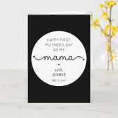 Aangepaste Eerste Moederdag Nieuwe Mama Kaart (Gele Bloem)