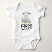 Aangepaste eerste paasbabykleding romper (Voorkant)