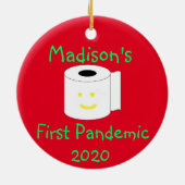 Aangepaste eerste pandemie keramisch ornament (Achterkant)