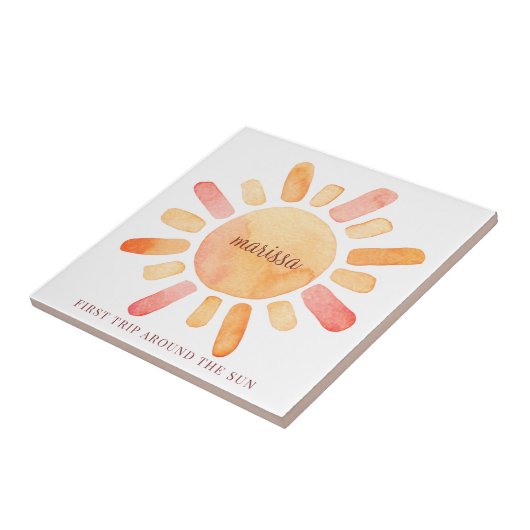 Aangepaste eerste reis rond de zondag tegeltje (Zijkant)