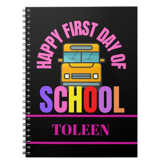 Aangepaste eerste schooldag notitieboek (Voorkant)