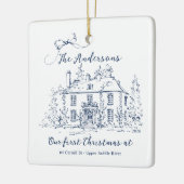 Aangepaste Eerste Thuis Kerst Ornament (Links)